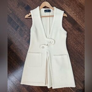 Vintage Sleeveless Knit Jumper/ Cardigan - 100% Wool